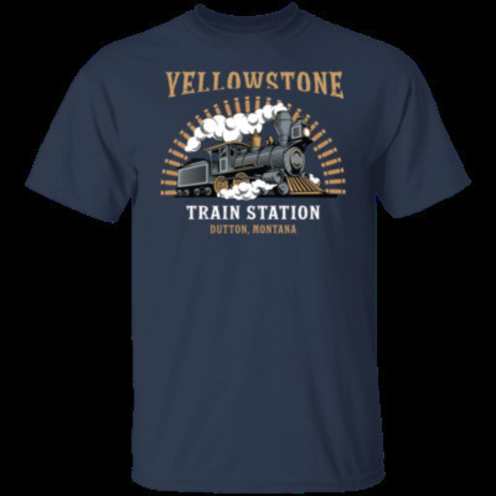 Mens Dutton Train Station Tours Yellowstone T-Shirt